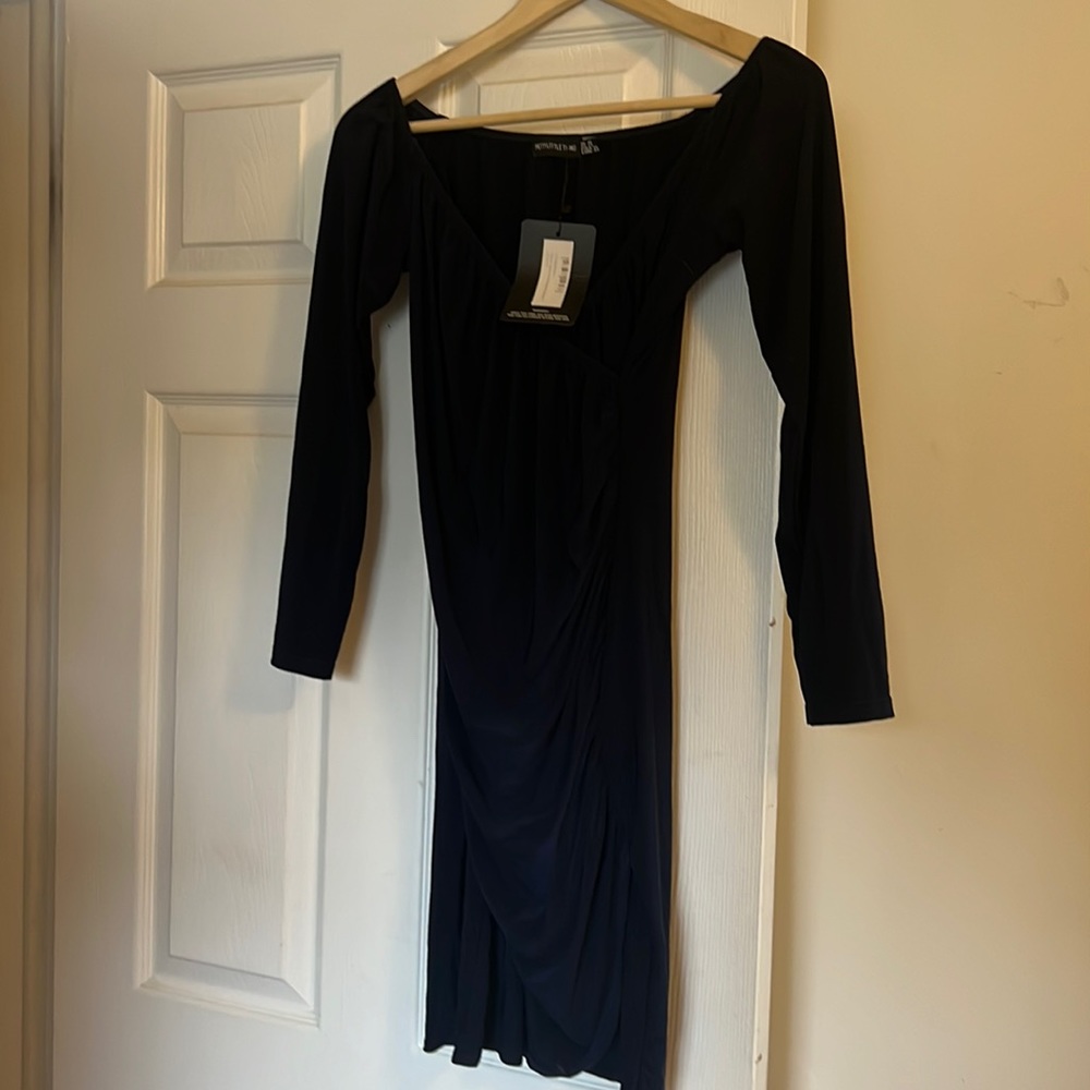 Pretty Little Thing Ruched Bodycon Dress US14